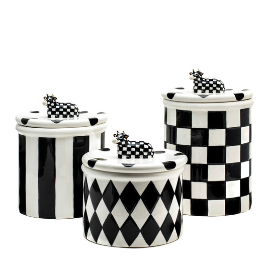 Cow Creamery Canisters, Set of 3