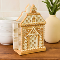 Mocha Check Gingerbread Napkin Holder