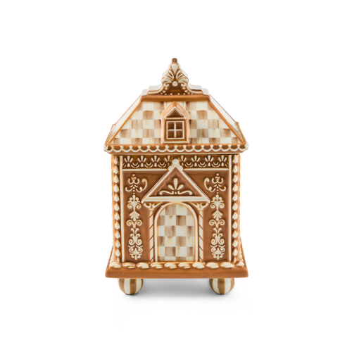 Mocha Check Gingerbread Small Canister